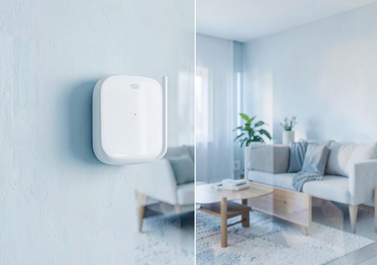 Wi-Fi access point installed in a modern home
